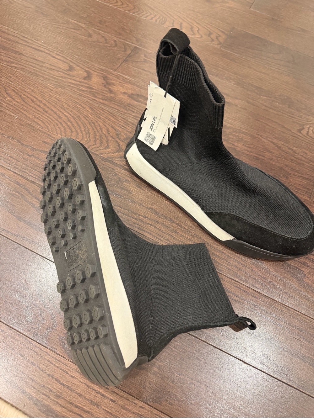 Black Knit Slip-On Zara Sneakers